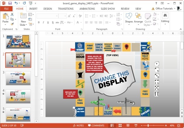 board game template for powerpoint presentations