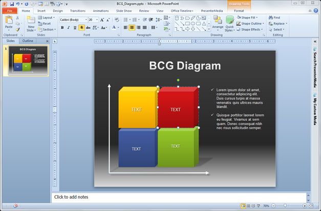 Free Consulting Model PowerPoint Template (BCG Matrix)