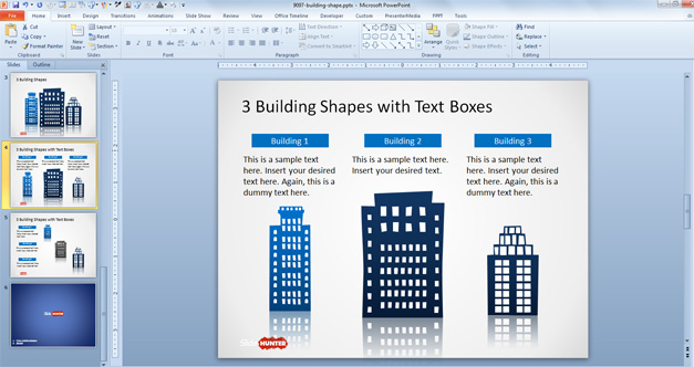 Office Building Shapes for PowerPoint