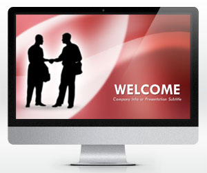 Widescreen Handshaking PowerPoint Template (16:9)