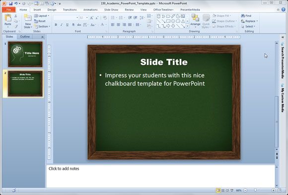 Chalkboard PowerPoint Template for PPT presentations