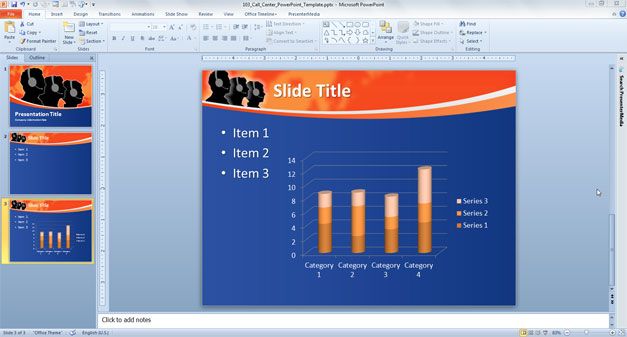 Free Call Center PowerPoint Template download