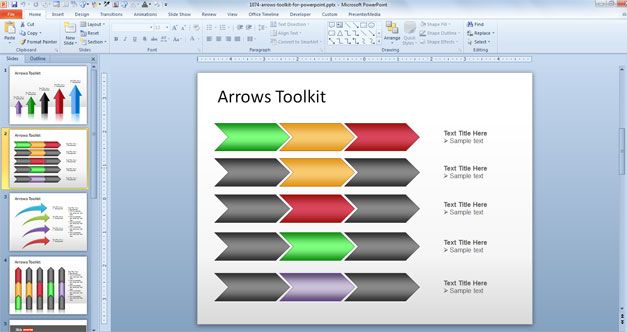 Free chevron arrows PowerPoint templates