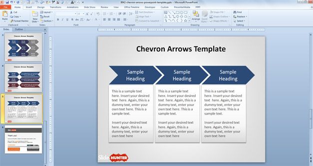 Chevron Arrows Template for PowerPoint