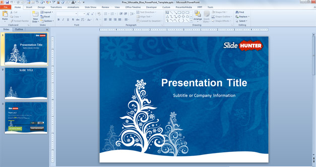 Free Christmas Tree PowerPoint Template