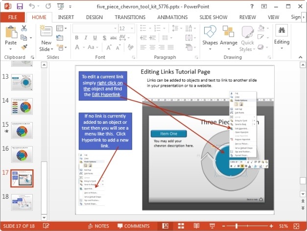 circular diagram editing instructions