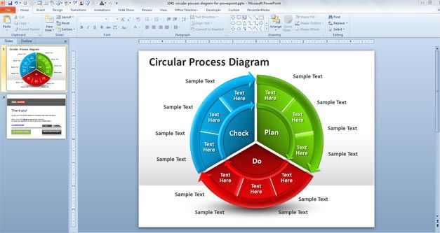 proceso circular powerpoint