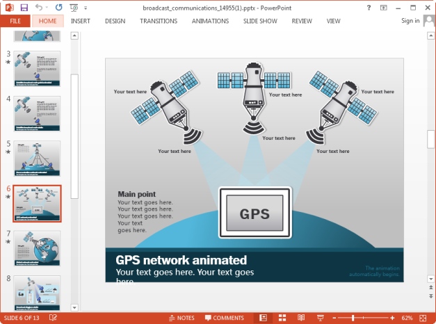 communication networks powerpoint template