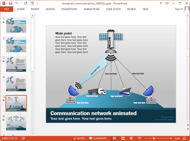 communication networks template for keynote