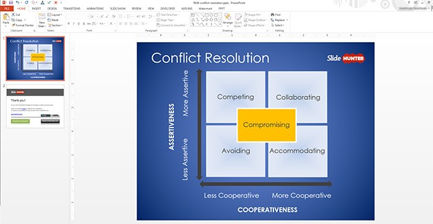 Conflict Resolution PowerPoint Diagram Design