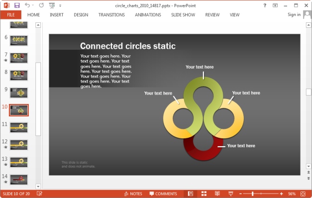 connected circles sample chart