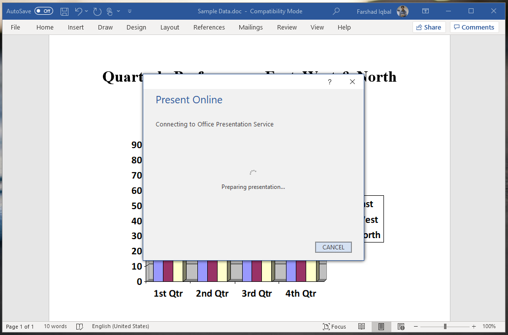 connecting to office presentation service online