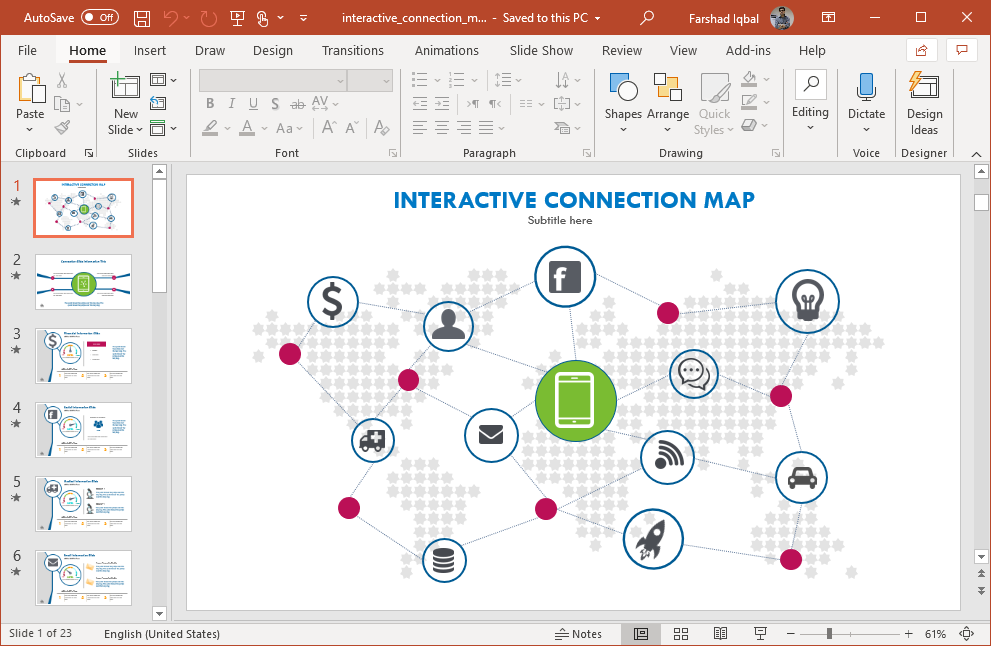 connections interactive powerpoint template