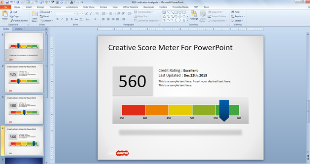 Free Credit Score PowerPoint Template