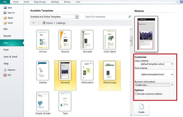 customize catalog publisher