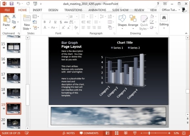 dark meeting business chart