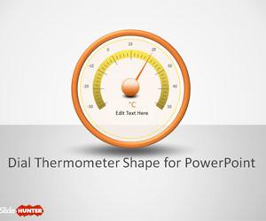 Dial Thermometer Shapes for PowerPoint