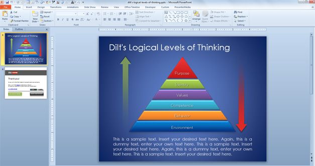 free Dilt's Pyramid template