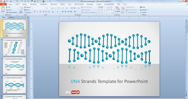 DNA Strands PowerPoint Template