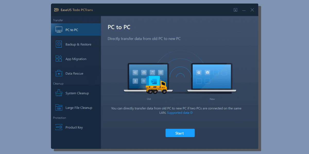 EaseUS Todo Transfer Files Between Computers