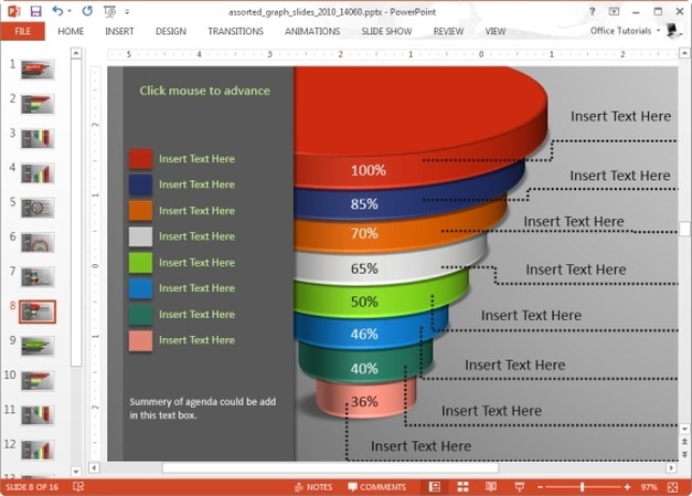 editable animated chart slide