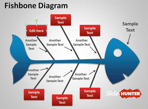 Creative Fish Diagram in PPT slide design