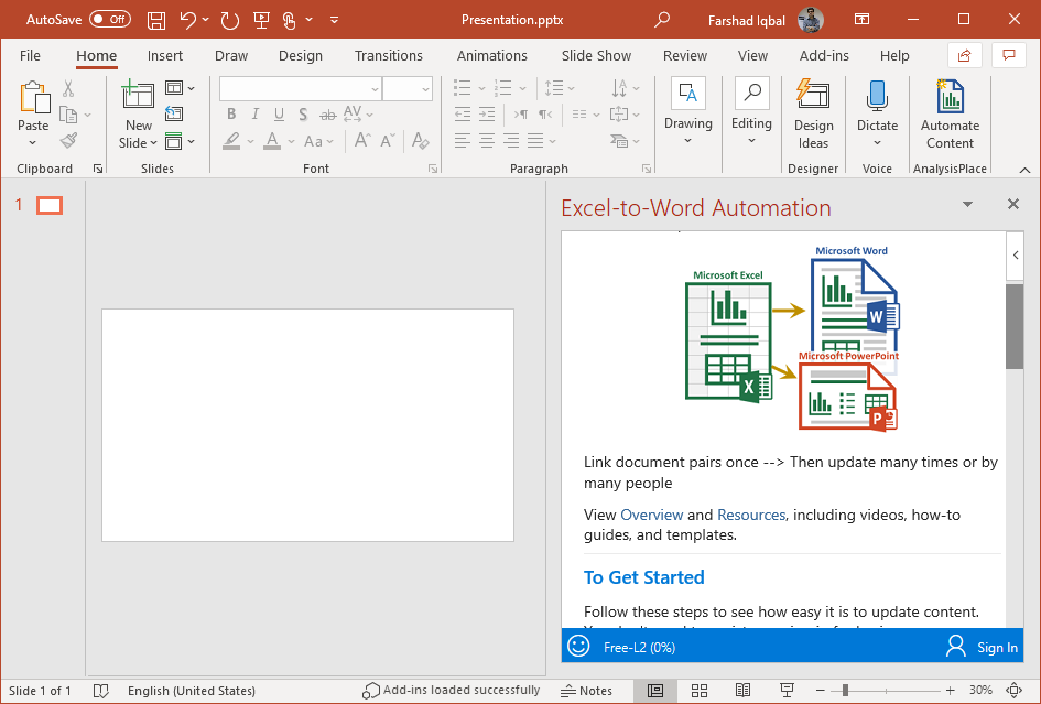 excel to powerpoint automation