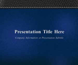 Executive Leather Blue PowerPoint Template