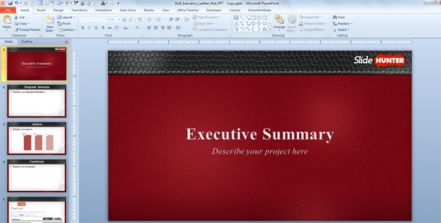 Executive summary presentations