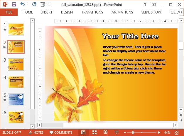 fall festivals PowerPoint template