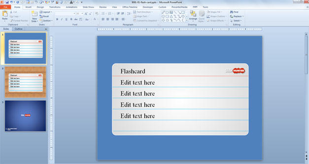 Free Flash Card PowerPoint Template