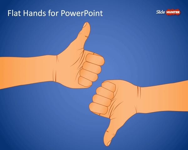 Flat Hands PowerPoint Template