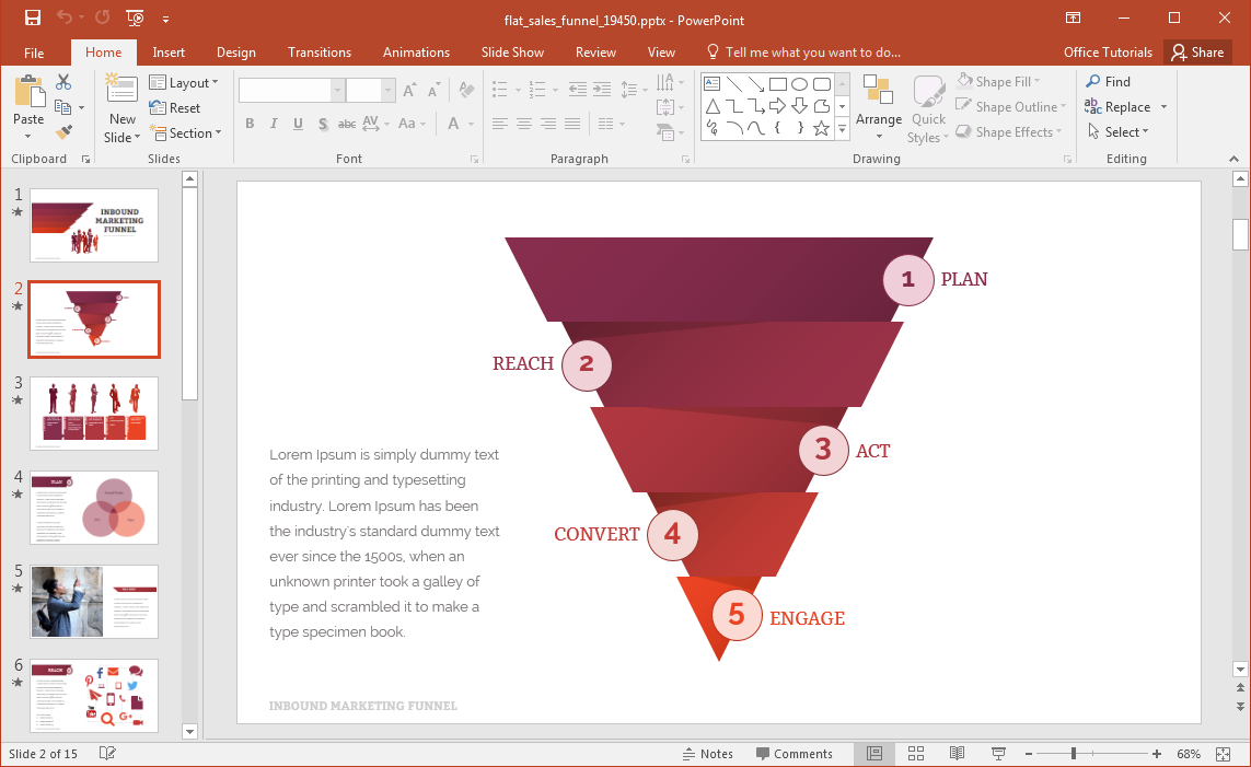 flat-sales-funnel-diagram