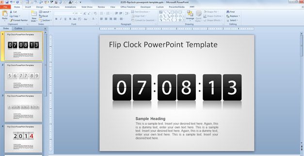 Flipclock PowerPoint Template