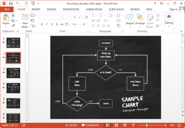 flow chart doodles for powerpoint