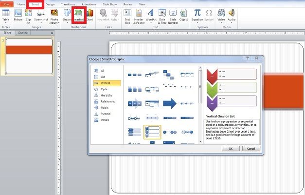 Create Flow Chart using SmartArt in PowerPoint 2010