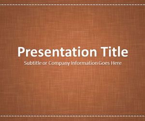 Linen Brown PowerPoint Template