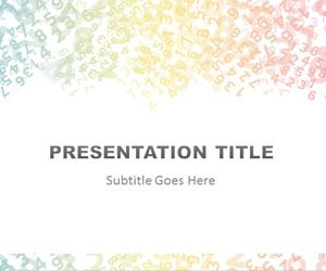 Colored Digits PowerPoint Template