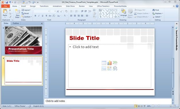 Free Sample red PowerPoint template backgrounds