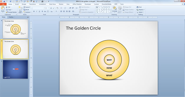 Golden Circle Diagram for PowerPoint