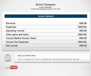 Free Income Statement PowerPoint Template