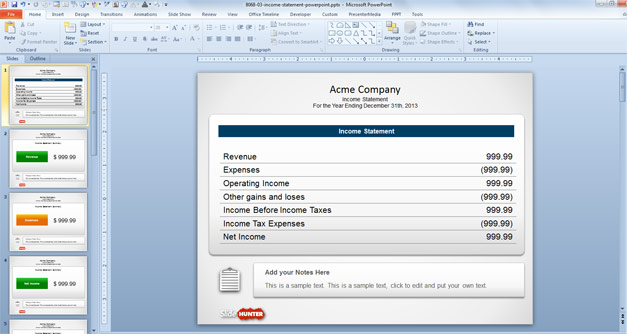 Free Income Statement Template