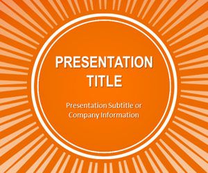 Orange Sunburst PowerPoint Template