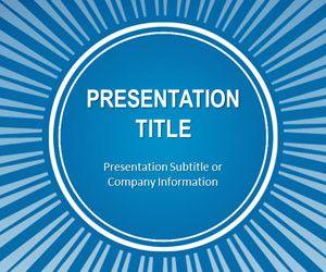 Blue Sunburst PowerPoint Template