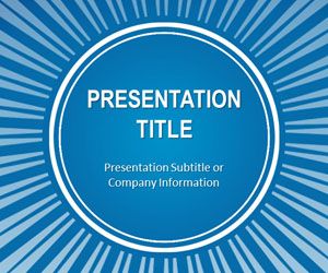 Blue Sunburst PowerPoint Template