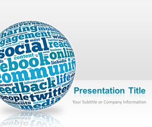 Blue Sphere Social Media PowerPoint Template