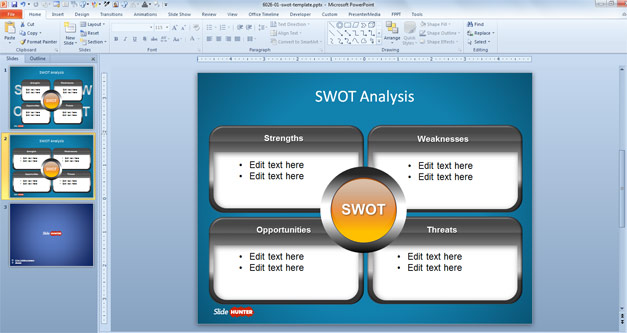 Free SWOT Analysis PowerPoint Slide Design