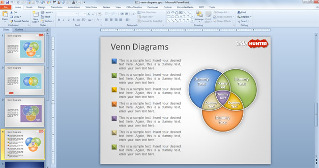 Free Venn Diagram PPT template