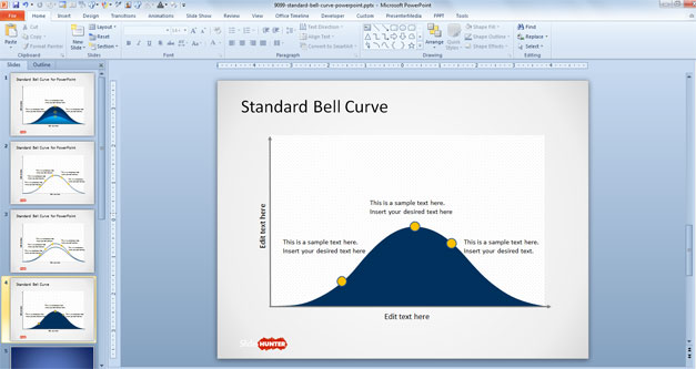 Free Gaussian Bell Curve for PowerPoint