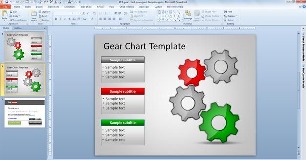 Gear Chart PowerPoint Template